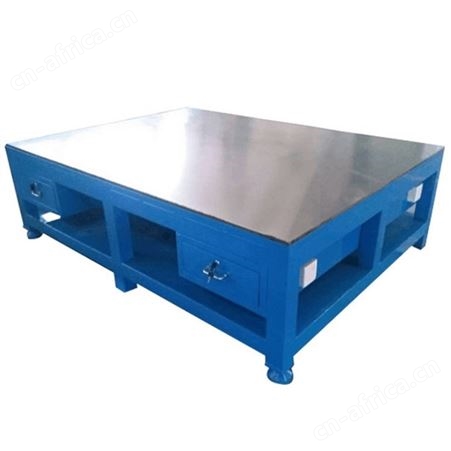 金锐 钢板桌面钳工工作桌 车间模具工作台 重型飞模台焊接装配桌